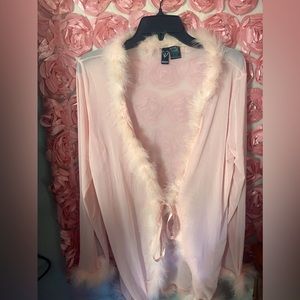 Windsor Fur Trim Lingerie Robe